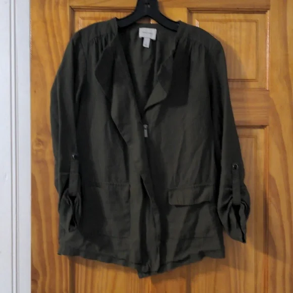 Nine West Olive Bomber Jacket - Picture 2 of 6